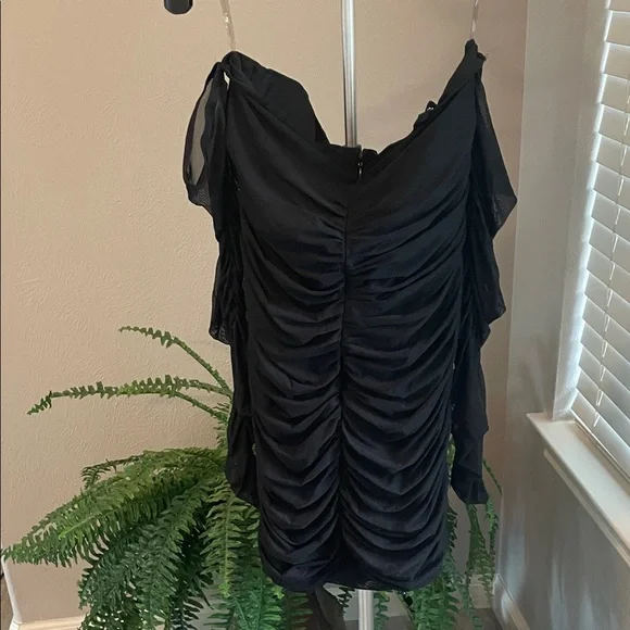 Oh Polly Black Strapless Dress - Picture 6 of 9